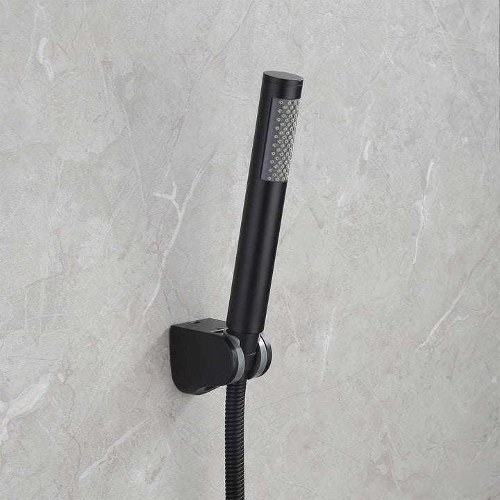 KES Duschkopf Handbrause Edelstahl Duschbrause Bad Brausekopf mit Duschkopfhalterung und Duschschlau