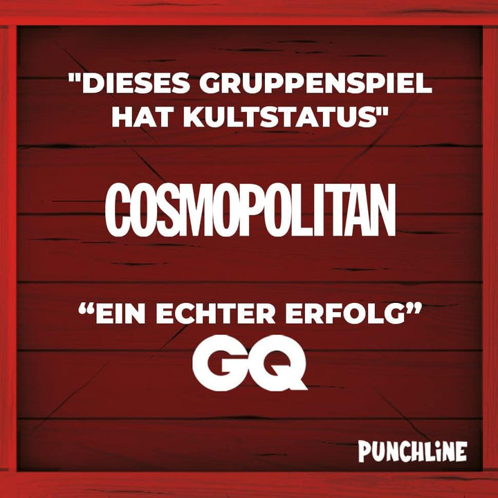 PUNCHLINE - Deutsche Version - Brettspiel für Erwachsene - Geburtstage, Partys, Urlaub, Geschenk - D