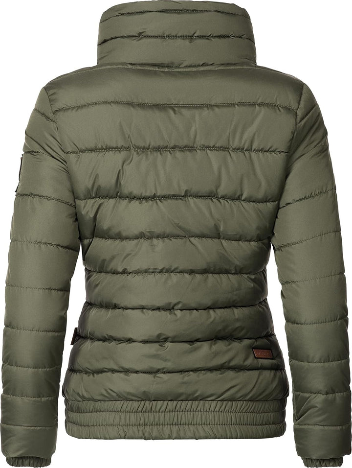 MARIKOO Damen Winter Steppjacke Poison XS-XL S Forest Green, S Forest Green