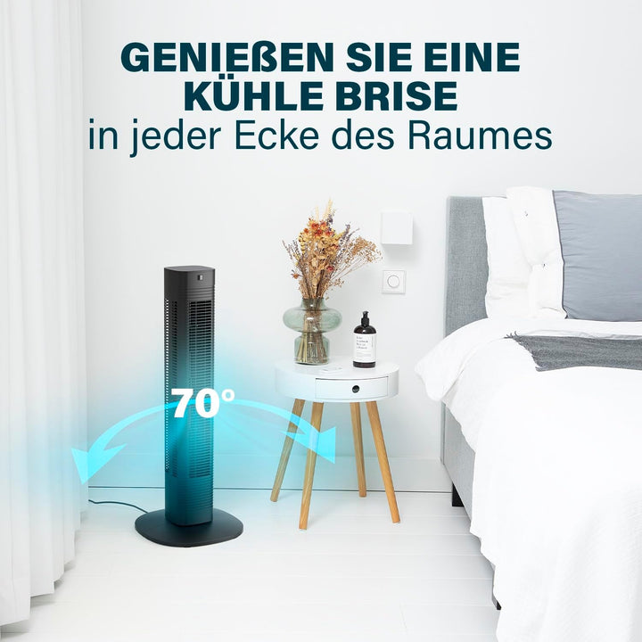 Princess Kompakter Turmventilator 3 Modi und 3 Geschwindigkeiten - Oszillation - App Steuerung - 358