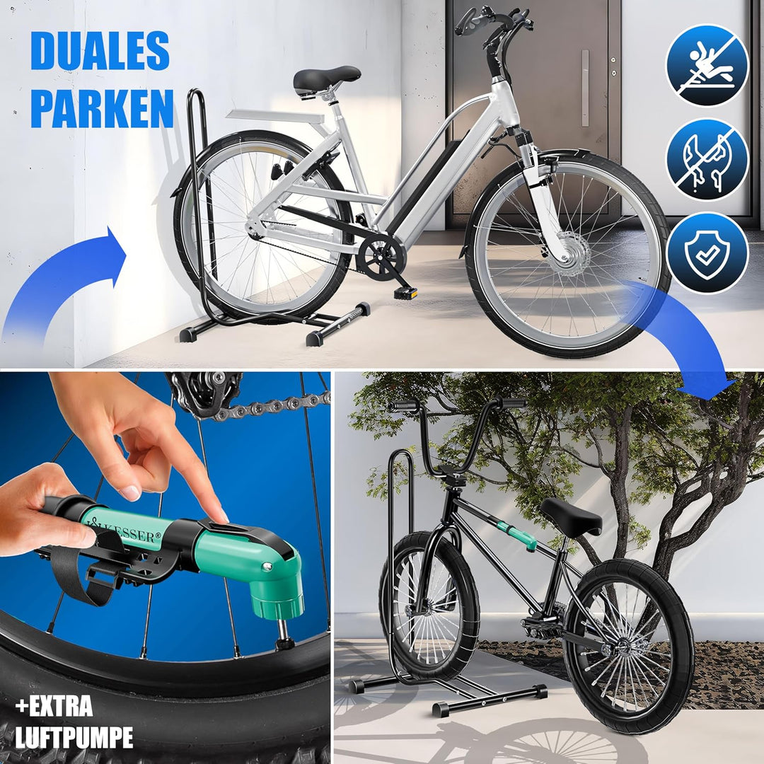 KESSER® Fahrradständer Boden einzeln für Mountainbike, E-Bike, Citybike, Rennrad, MTB | Fahrrad Mont