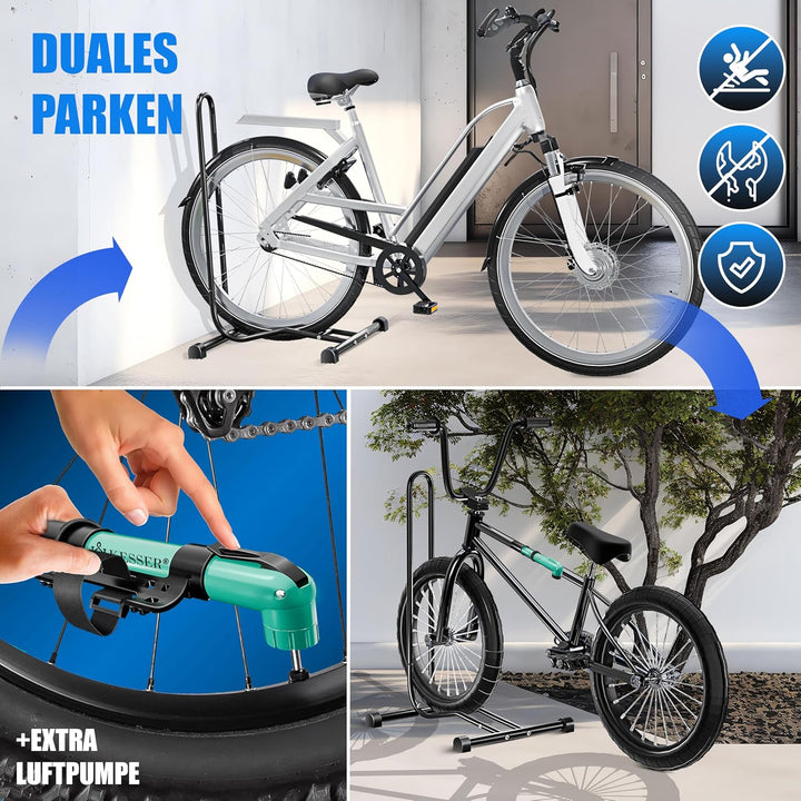 KESSER® Fahrradständer Boden einzeln für Mountainbike, E-Bike, Citybike, Rennrad, MTB | Fahrrad Mont