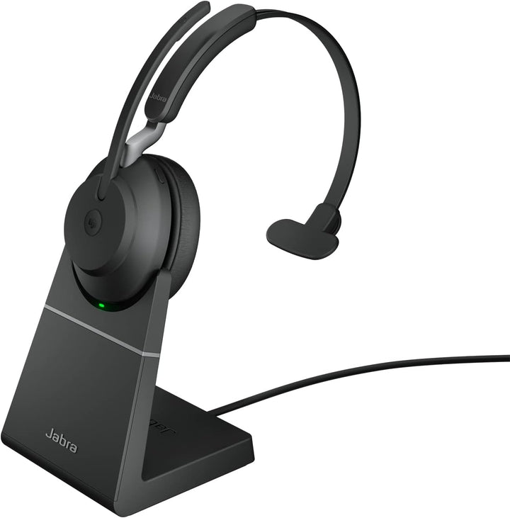 Jabra Evolve2 65 Wireless PC Headset with Charging Stand & Evolve2 65 Wireless PC Headset