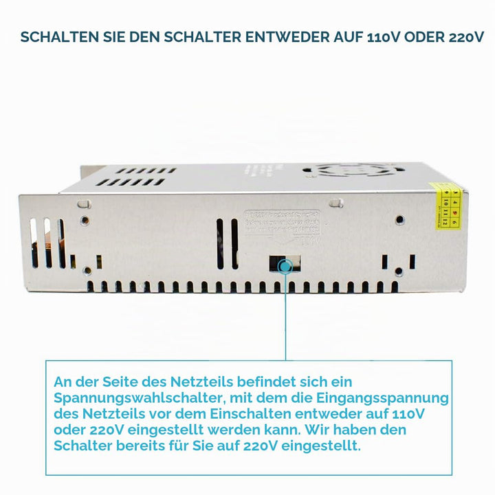 Baiyouli Netzteil 36V 10A 360W Schaltnetzteil Adapter Transformator AC 110V / 220V to DC Schaltwandl