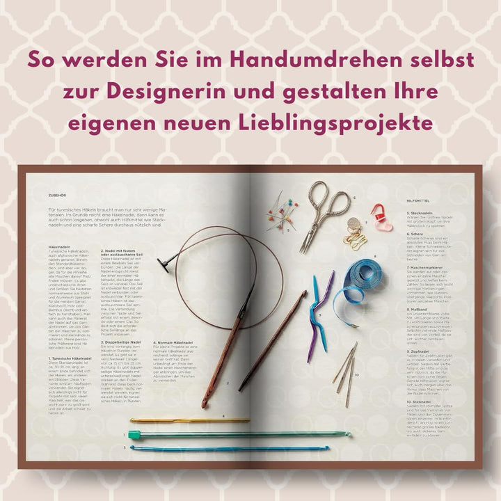 Tunesisch häkeln - Die grosse Mustersammlung: 150 Muster mit Fotos in Originalgrösse, Häkelschriften