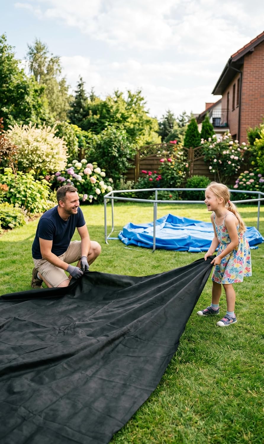 ASF Drainagevlies 150g/m² 10m x 1m – Extra Starkes Filtervlies, Geotextil Gartenvlies Wasserdurchläs