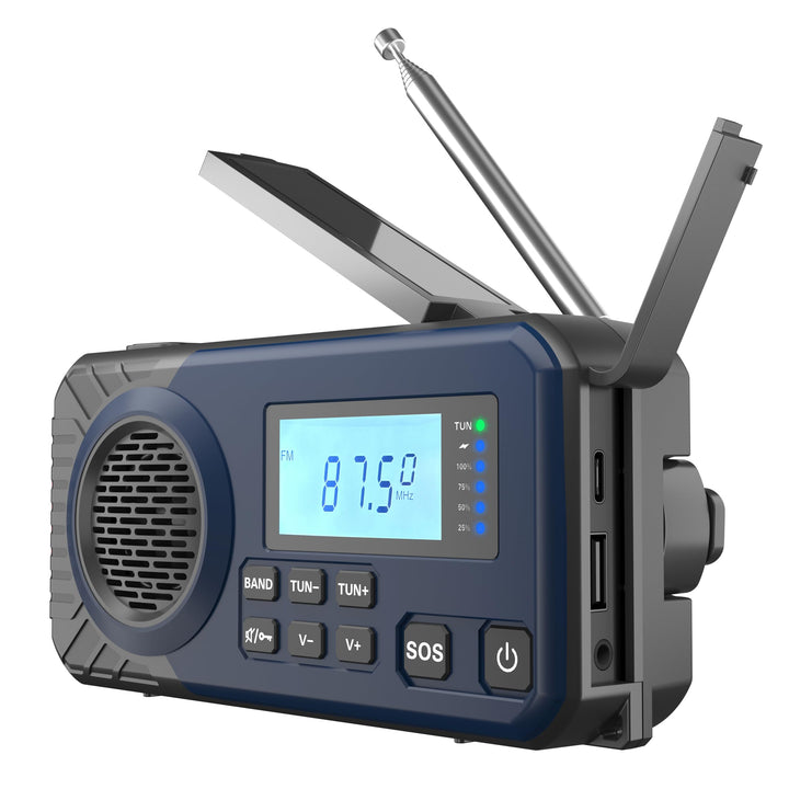 Acta Berg Kurbelradio | Notfallradio mit Kurbel & 5000 mAh Akku | Solar Radio mit Weltempfänger | Ha