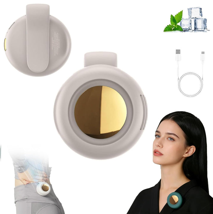 Mini Flügelloser Clip-Ventilator mit 360°, Drehung - Tragbarer USB-C Wiederaufladbarer Hals Taillenv