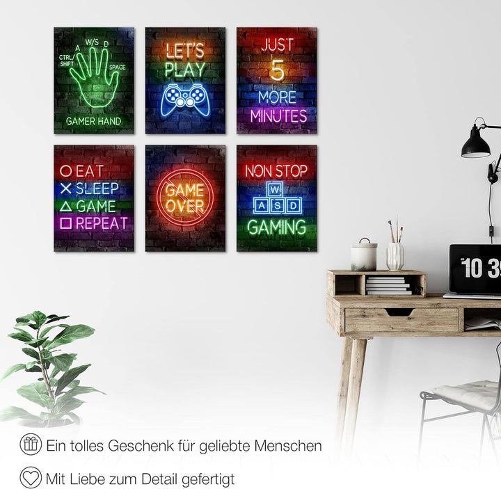 Novart Set Wandbilder - KEIN EXTRA RAMEN BENÖTIGT - Kinderzimmer Junge Teenager - Bilder Modern Spie