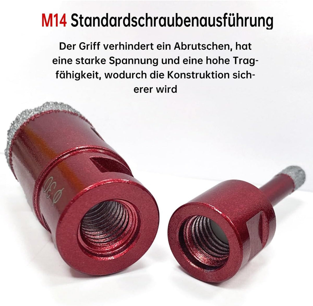 SUQIN Diamant Fliesenbohrer 85mm,M14 Gewinde Winkelschleifer Diamantbohrer Lochsäge zum Bohren von F