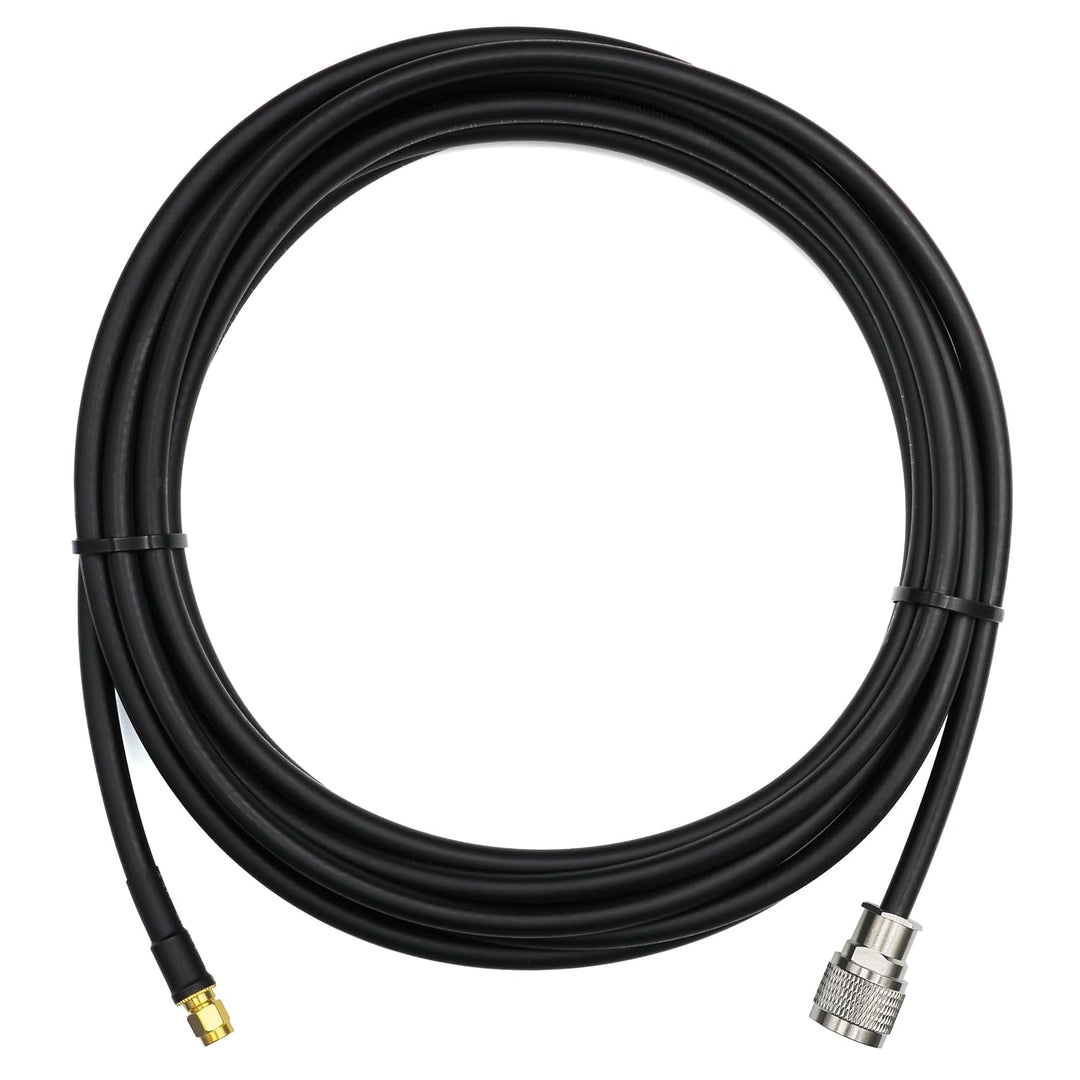 RANGEFUL 10m RP-SMA Stecker auf N Stecker Koaxialkabel – 10 Meter 5D-FB Verlustarmes Antennenkabel Ø