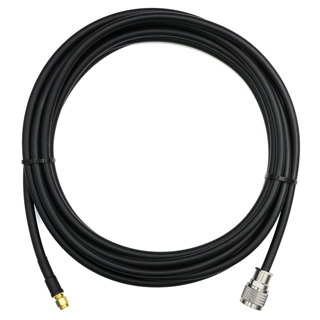 RANGEFUL 15m RP-SMA Stecker auf N Stecker Koaxialkabel – 15 Meter 5D-FB Verlustarmes Antennenkabel Ø