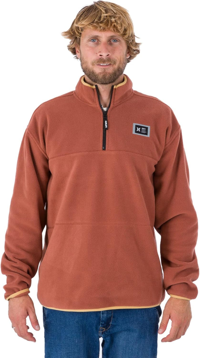Hurley Herren Tisch Windchill+ 1/4 Zip Sweatshirt S Zion Rost, S Zion Rost
