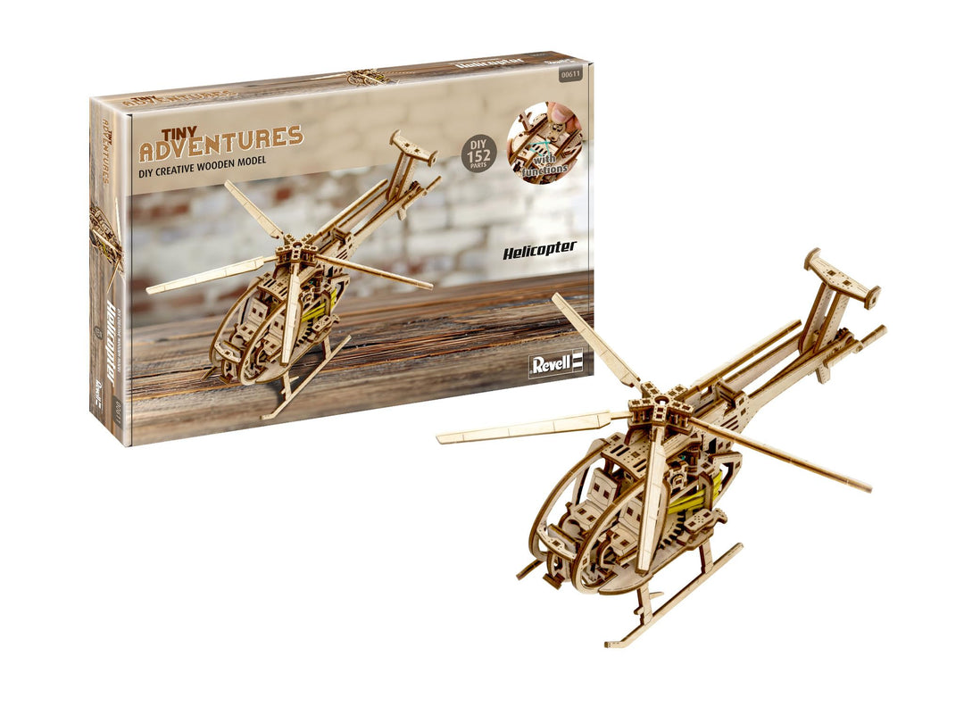 Revell Tiny Adventures Helicopter, Hochdetailliertes Design mit komplexem Armaturenbrett, Detaillier