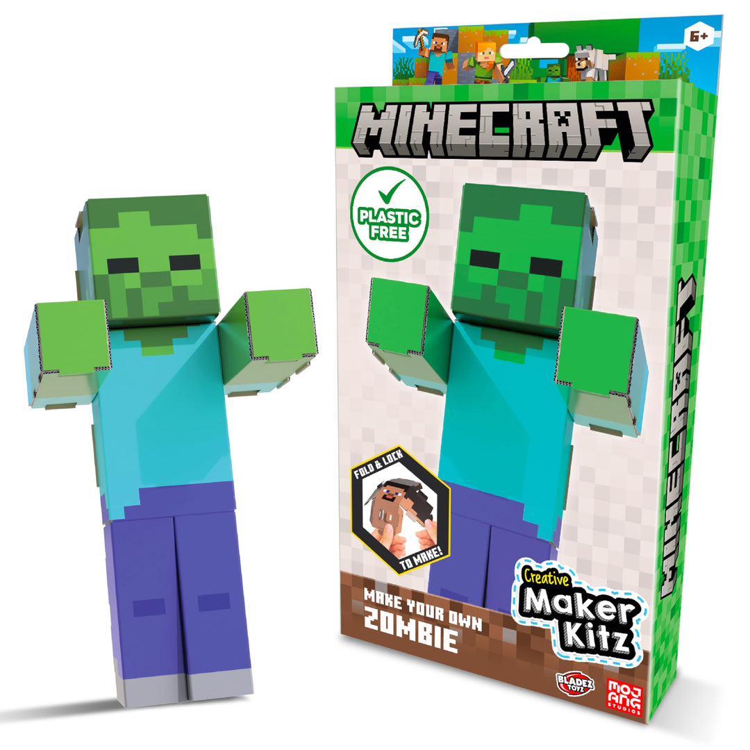 BLADEZ Minecraft Make Your Own Zombie, Lizenziertes Bastelset, Kunst und Handwerk für Jungen und Mäd
