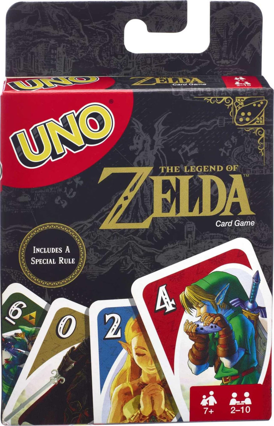 Mattel Games UNO The Legend of Zelda, Kartenspiel für den Familienabend mit Grafiken aus The Legend