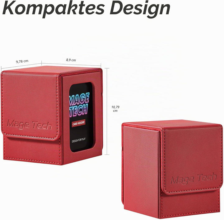 Mage Tech Commander Deck Box Lite - Kartendisplay mit Mini-Schnappkartenhalter & abnehmbarer Abdecku