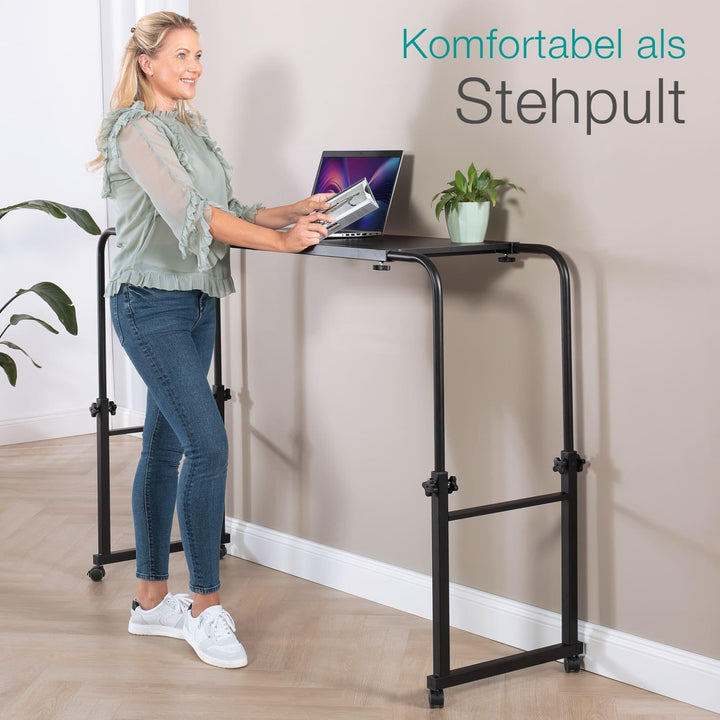 ELONEO maxVitalis Über-Betttisch auf Rollen höhenverstellbar/breitenverstellbar, Overbed Table, Mobi