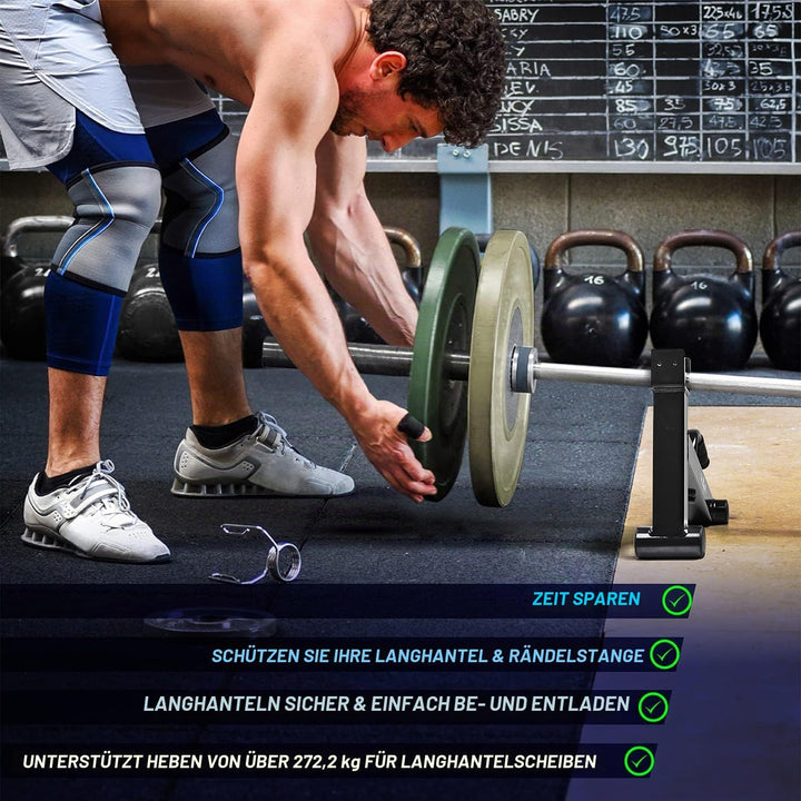 Yes4All Deadlift Jack | Kreuzheben Langhantelheber mit UHMW Protective Pad Griff für Laden und Entla