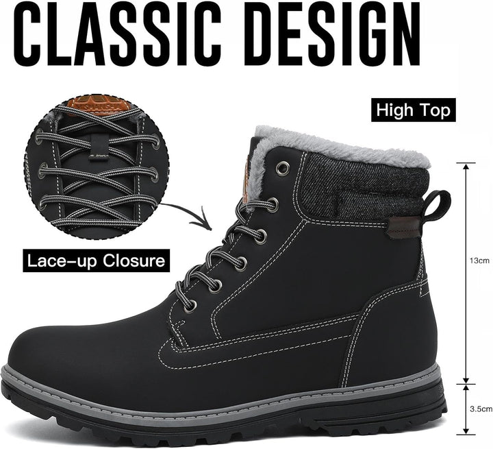 Mishansha Winterschuhe Herren Damen Gefüttert Outdoor Winterstiefel Gr.39-46 EU