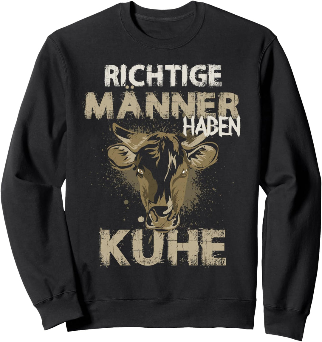 Männer haben Kühe Tiere Bauernhof Rindvieh Kuh Sweatshirt