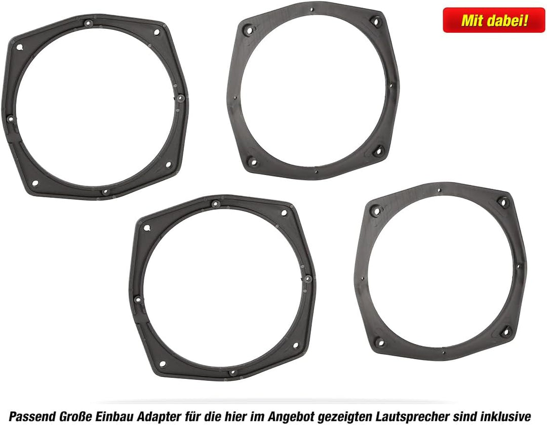 Mediadox Front/Heck 16,5cm/165mm Auto Lautsprecher/Boxen/Speaker Komplett-Set von Hertz kompatibel f