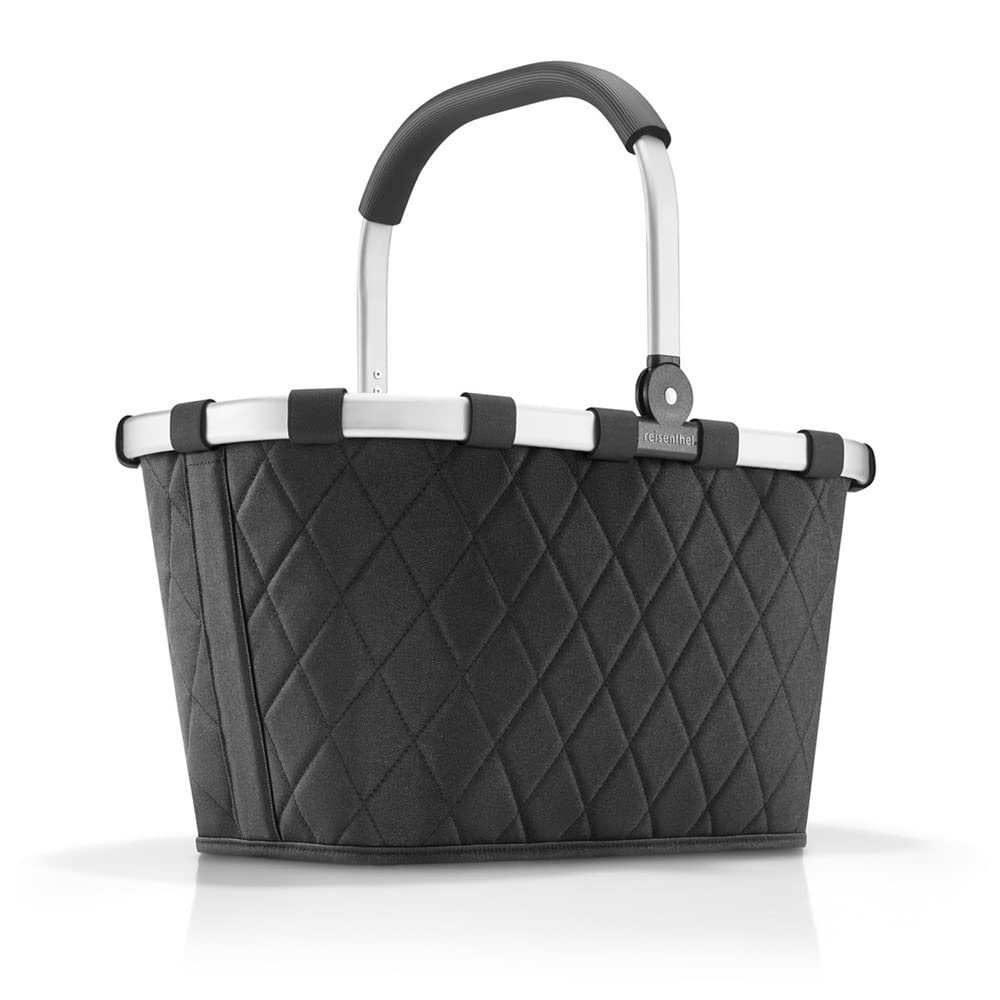 reisenthel carrybag rhombus black– Stabiler Einkaufskorb mit viel Stauraum und praktischer Innentasc
