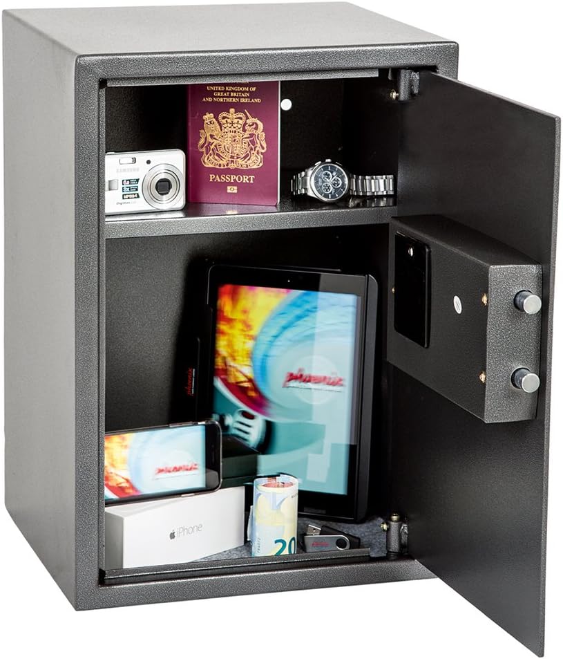 Phoenix SS0804E Vela Home & Office Safe Möbeltresor Kompaktsafe mit Elektronikschloss, HxBxT: 50 x 3