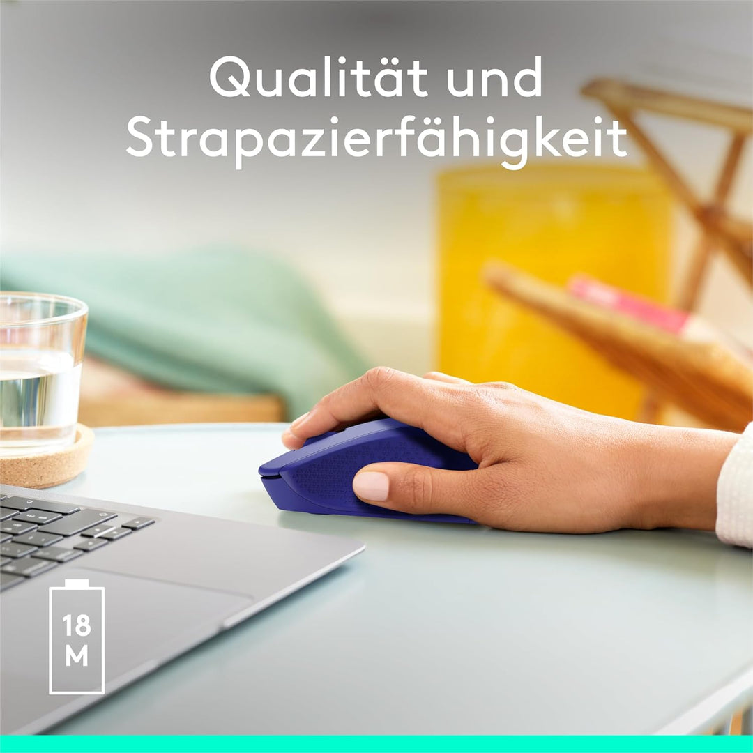 Logitech M280 Kabellose Maus, 2,4 GHz mit USB-Nano-Empfänger, 1000 DPI Optical Tracking, 3 Tasten, 1
