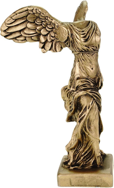 Kremers Schatzkiste Alabaster Nike Siegesgöttin von Samothrake Figur Skulptur 20 cm Gold Siegesdenkm