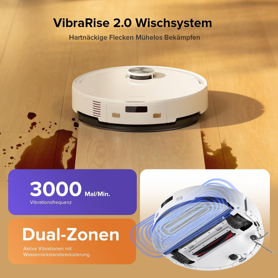 roborock Q10 S5 Saugroboter mit Wischfunktion, 10.000 Pa HyperForce Saugkraft, Dual Anti-Tangle Syst