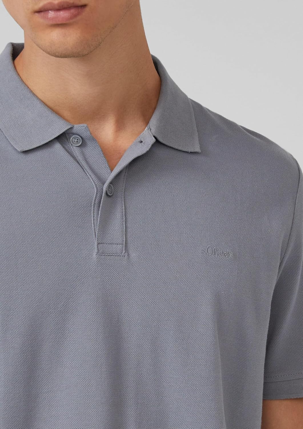 s.Oliver Herren Polohemd Single Polohemd 4XL Grosse Grössen Grau, Single Polohemd 4XL Grosse Grössen