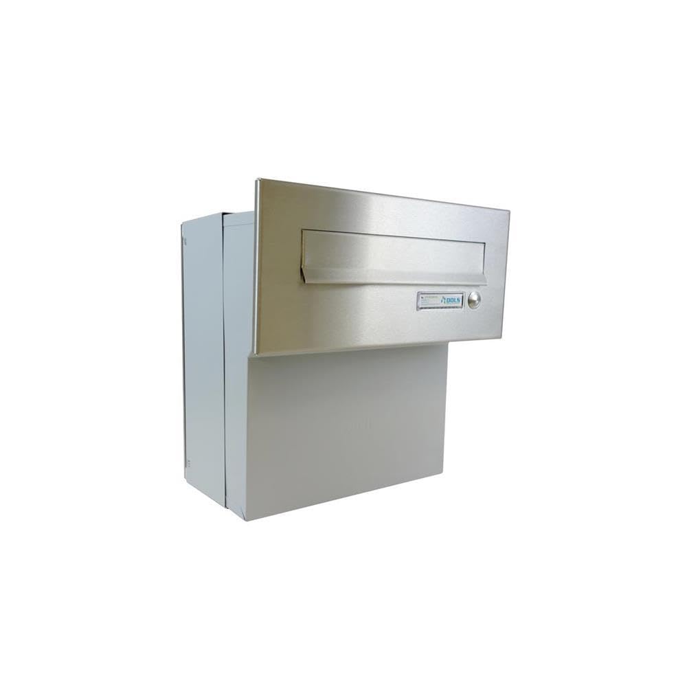 F-04 Edelstahl Mauerdurchwurf Briefkasten (Tiefe: 18-27 cm) - LETTERBOX24.de
