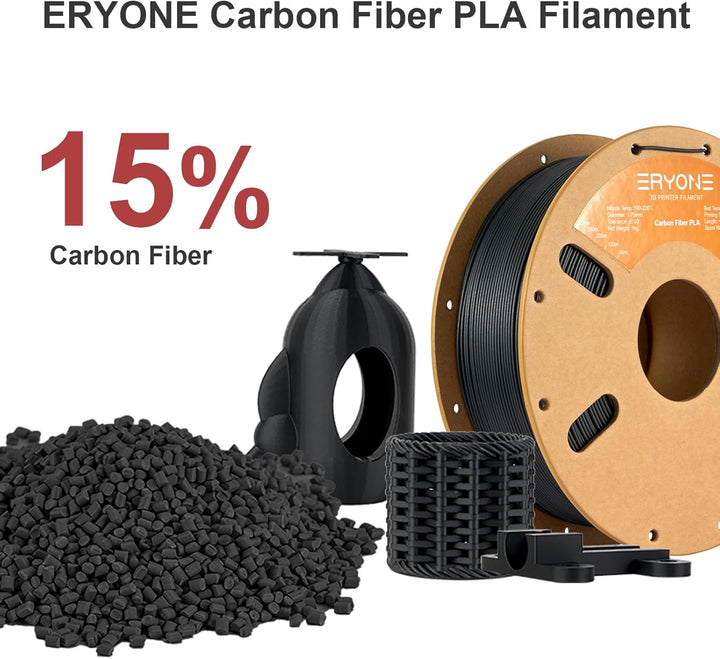 ERYONE Carbon Fiber PLA Filament 1.75mm +/- 0.03mm, 3D Drucker Filament, Fit Most FDM Printer, PLA C
