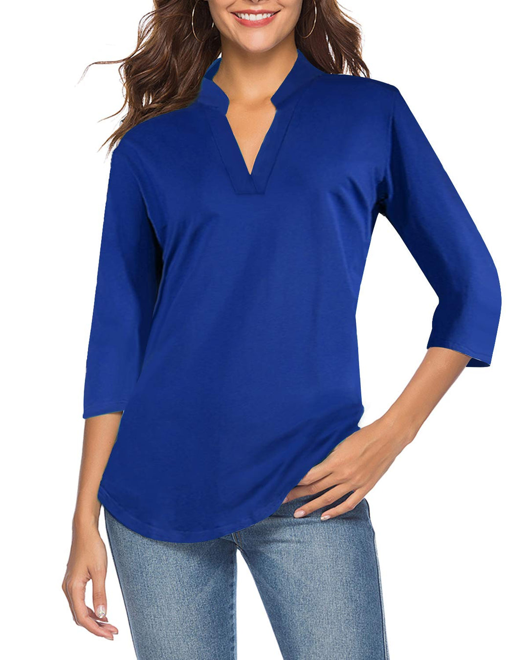 CEASIKERY Damen Shirt Tunic Shirt Tunic S Blau, S Blau