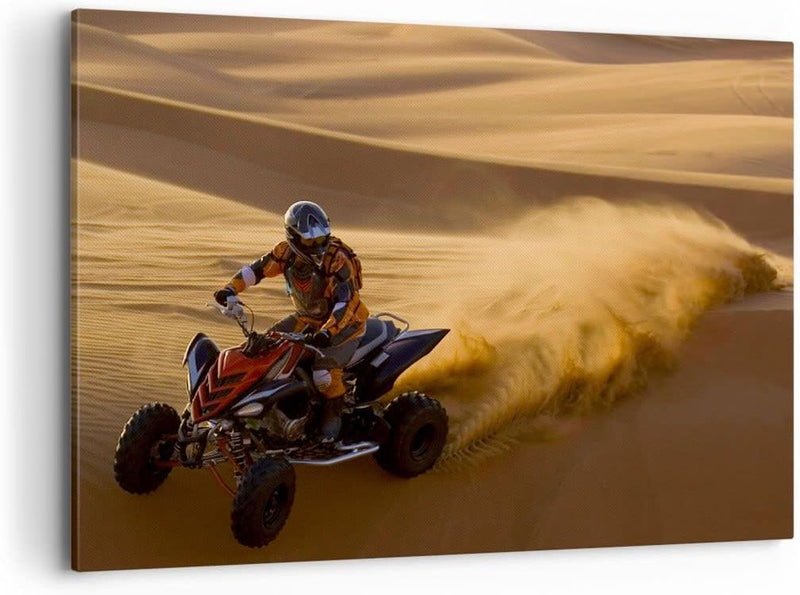 Bilder auf Leinwand 100x70cm Leinwandbild Safari Rallye Wettkämpfe Sport Gross Wanddeko Bild Schlafz