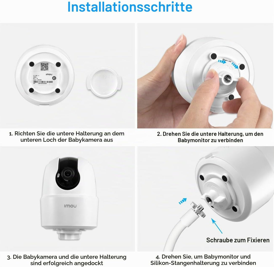 Babyphone Clip-Halterung für Imou 2K/3MP, 2.5K/4MP, 3K/5MP Überwachungskamera Innen WLAN Kamera, Bab