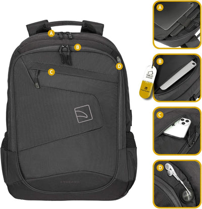 Tucano Lato Rucksack für MacBook PRO und Notebook bis zu 17" [PC] Grün, Grün