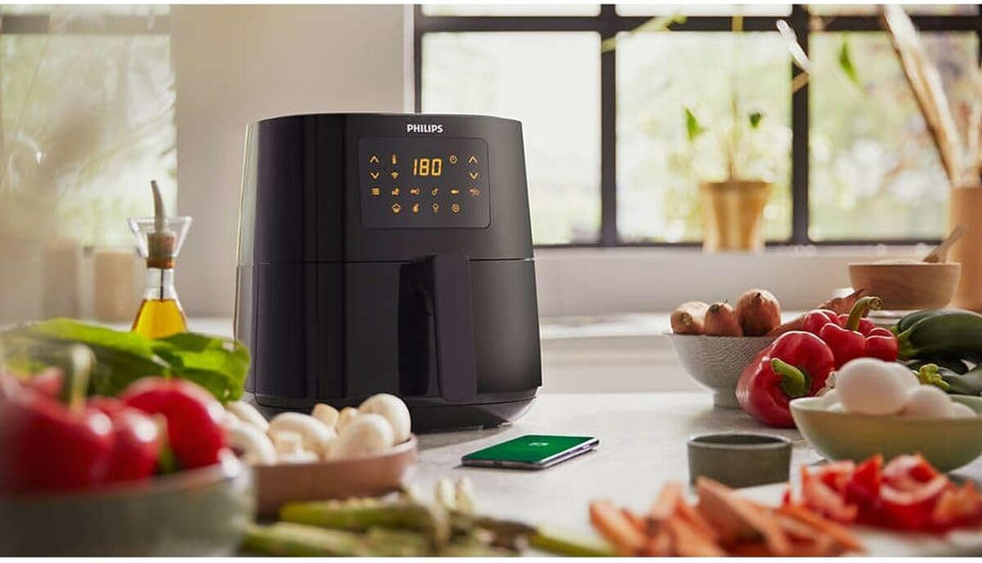 Philips HD9255/60 Airfryer Fritteuse, Fernverbindung, 0.8 kg, 4.1 L Kapazität 4.1LT/L/WIFI/GREY/4 PE