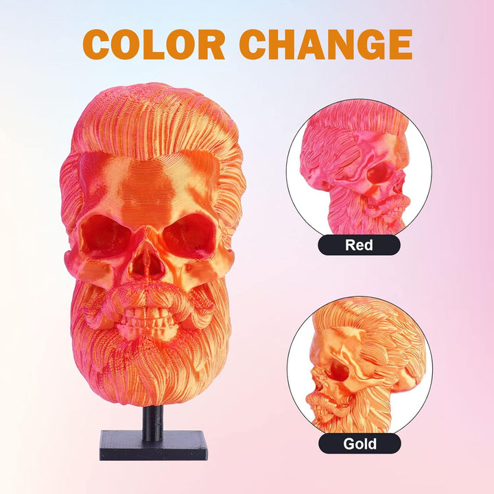 ERYONE Dual Zweifarbig PLA Filament 1.75mm, 3D Drucker Filament 1kg Spule +/- 0,03 mm, Seide Rot & G