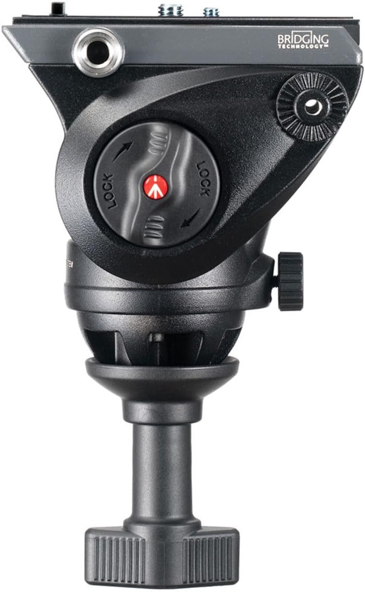Manfrotto MVK500AM, leichtes Fluid-Videosystem mit integriertem Kopf, professionelles Stativ, kompat