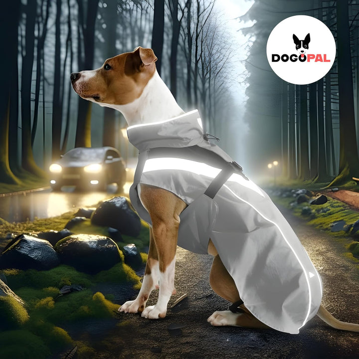 DOGOPAL Regenmantel Hund wasserdicht für kleine & grosse Hunde - Hunderegenmantel mit Reflektorstrei