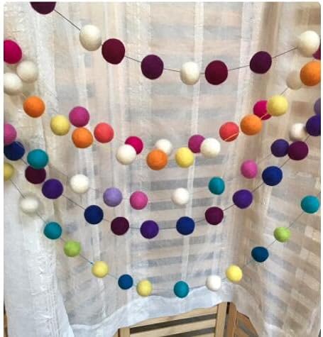 Wolle Fetl Ball 2cm 100pc Wollknäuel DIY Girlande Party Dekor DIY Custom Filz Ball Home Dekor Mischf
