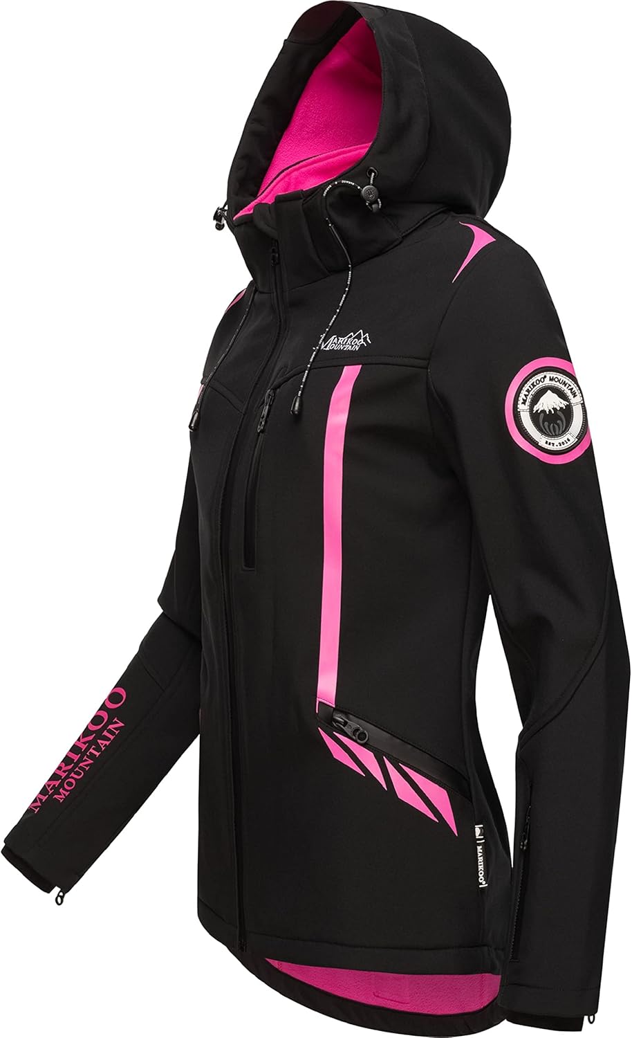 MARIKOO Damen Softshelljacke wasserdichte Funktionsjacke mit abnehmbarer Kapuze Mount-Cho-Oyu XS-XXL