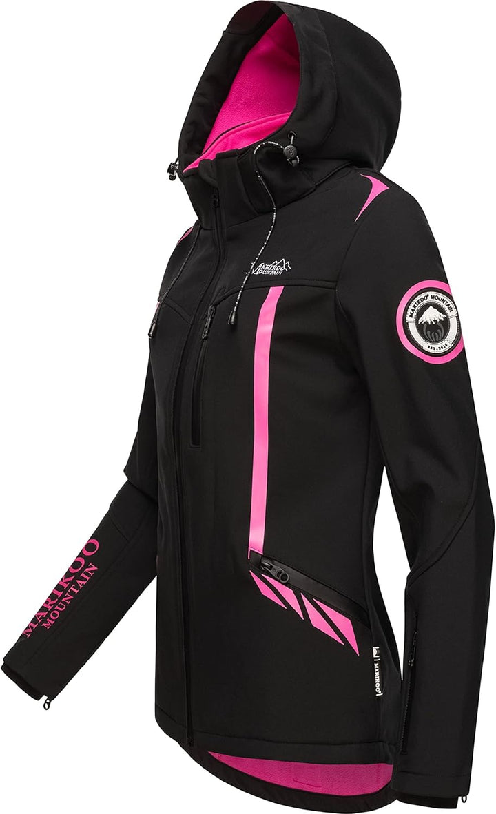 MARIKOO Damen Softshelljacke wasserdichte Funktionsjacke mit abnehmbarer Kapuze Mount-Cho-Oyu XS-XXL
