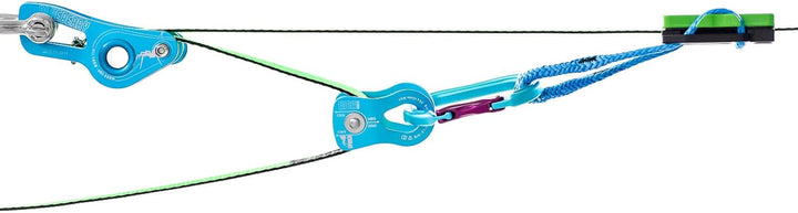 Flache Slackline-Rolle mit Verbinder. Highwheel ist EIN zuverlässiger Helfer beim Spannen Einer Slac