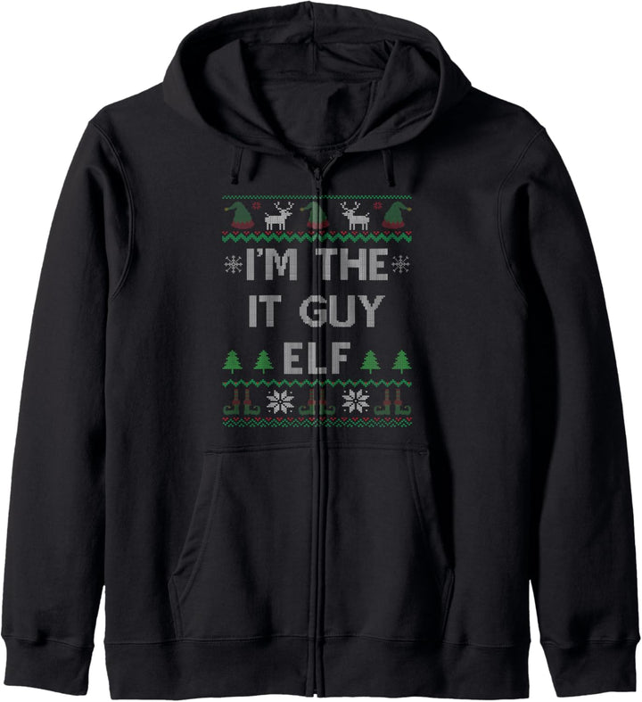 IT Guy Elf Ugly Christmas Technischer Support Kapuzenjacke
