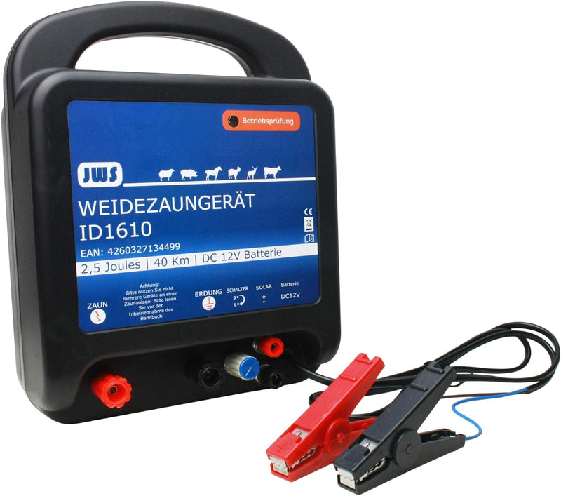 Weidezaungerät 12 Volt 12 V Solar Weidezaun Weidegerät Elektrozaungerät 2,5 Joule