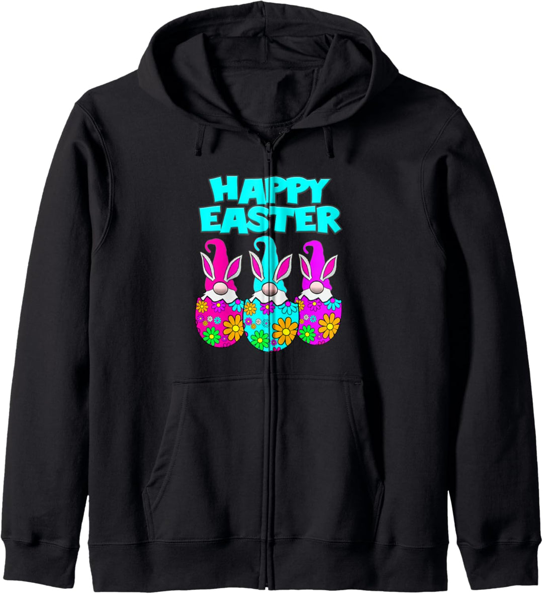 3 Osterei Zwerge Bunte Frühlings-Hasenohren Kaninchen Kapuzenjacke
