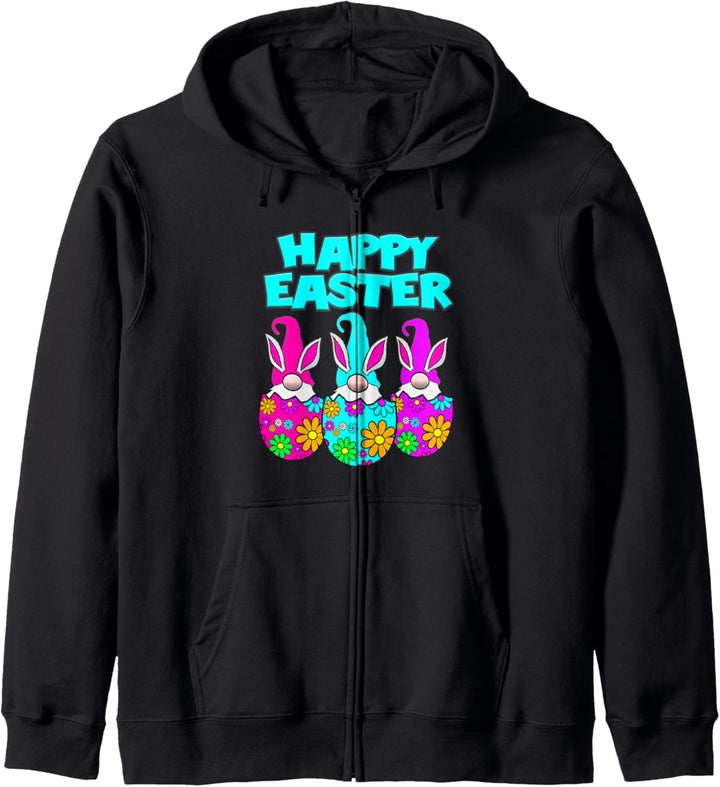 3 Osterei Zwerge Bunte Frühlings-Hasenohren Kaninchen Kapuzenjacke